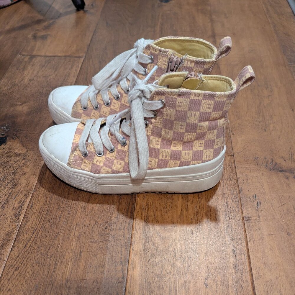 Art Class high-top sneakers - cream yellow smiles, 1